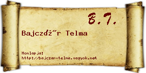 Bajczár Telma névjegykártya